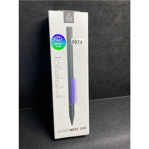 Adonit Note-UVC Stylus Pen with Built-In UV Sterilizing/Sanitization Lights; High-Accuracy - New