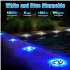 Image 2 : 10-Pack LED Solar Driveway Lights/Solar Dock Lights; 2-Colour Modes (Blue/White) Waterproof - New