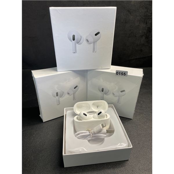 Lot of 3 Pairs Air-Pod Style Wireless Earbuds with Charging Cases - New Sealed!