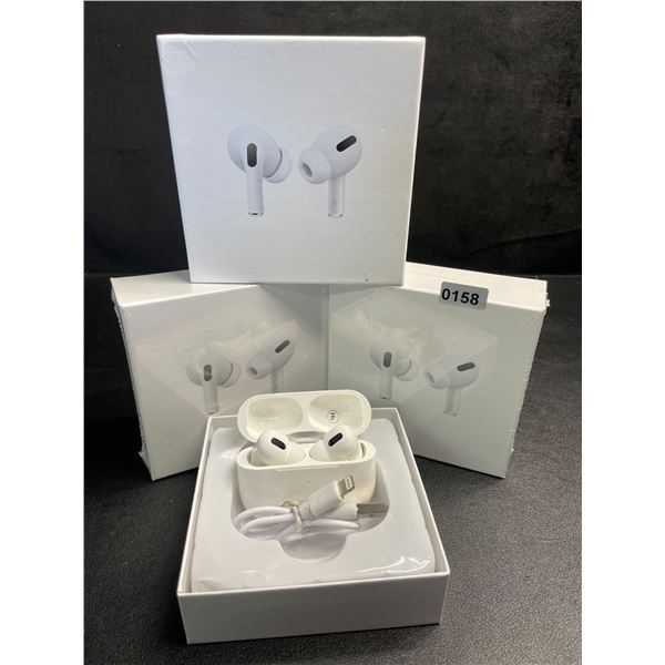 Lot of 3 Pairs Air-Pod Style Wireless Earbuds with Charging Cases - New Sealed!