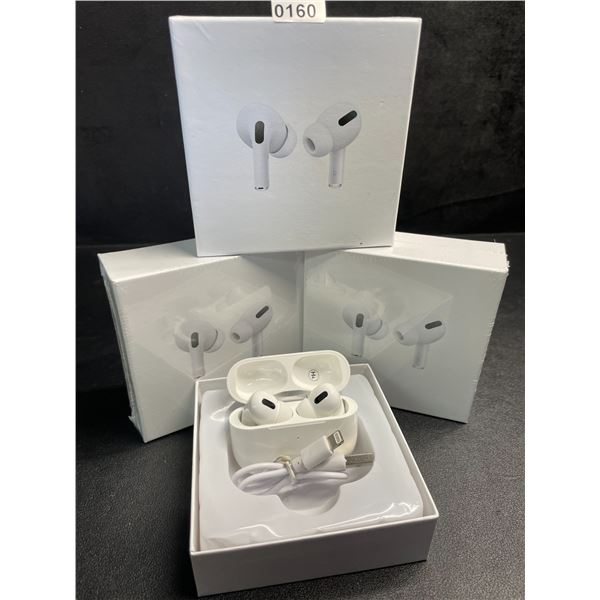 Lot of 3 Pairs Air-Pod Style Wireless Earbuds with Charging Cases - New Sealed!
