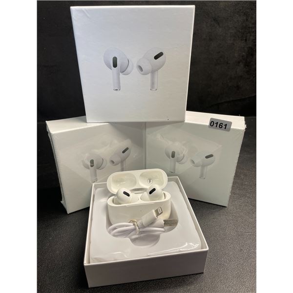 Lot of 3 Pairs Air-Pod Style Wireless Earbuds with Charging Cases - New Sealed!