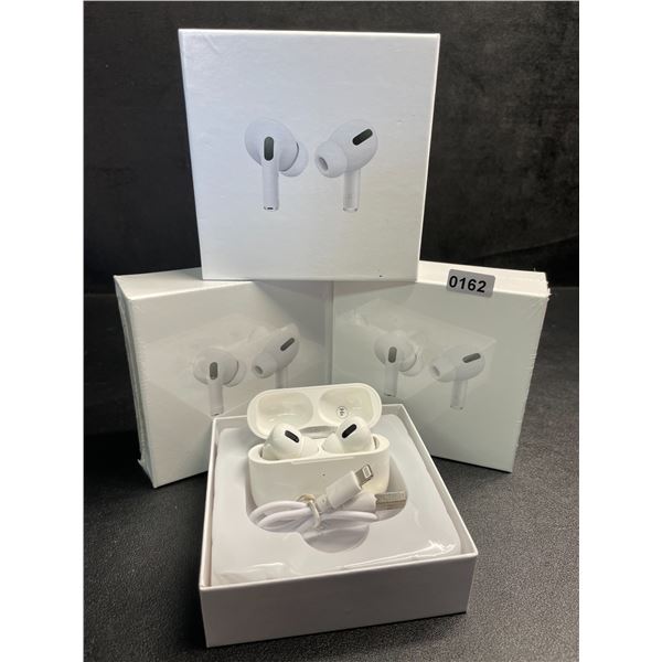 Lot of 3 Pairs Air-Pod Style Wireless Earbuds with Charging Cases - New Sealed!