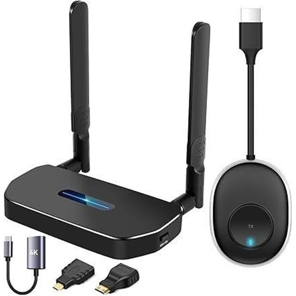 4K Full HD Wireless HDMI Transmitter & Receiver Kit - Plug & Play, Multi-Device - NEW SEALED!