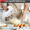 Image 7 : Electric Handheld Kitchen Mixer (400W) 5-Speed Lightweight Mixer w/ Storage Case - Brand New!