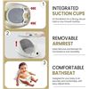 Image 2 : Hibby Baby Bath Seat Set with Integrated Thermometer, Toys, Silicone Hair Brush & Rinse Cup - NEW