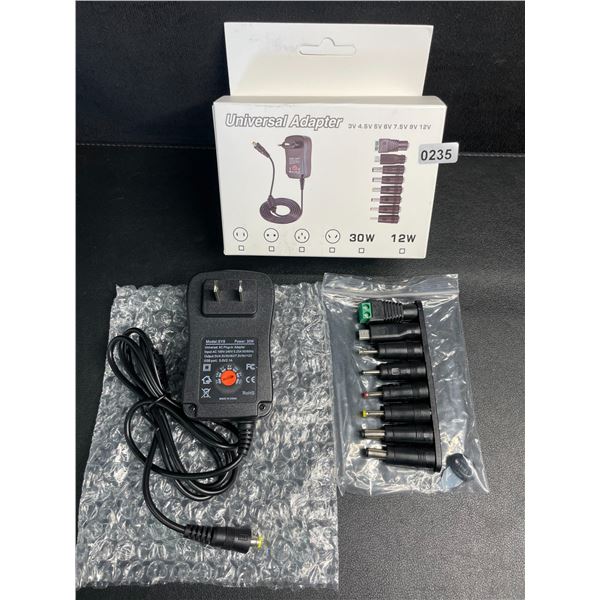 Universal Power Adapter/Laptop Charger Set - Various Size Adapters Included; 30W - Brand New