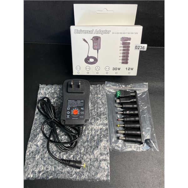 Universal Power Adapter/Laptop Charger Set - Various Size Adapters Included; 30W - Brand New