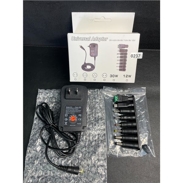 Universal Power Adapter/Laptop Charger Set - Various Size Adapters Included; 30W - Brand New