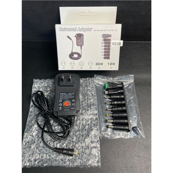 Universal Power Adapter/Laptop Charger Set - Various Size Adapters Included; 30W - Brand New