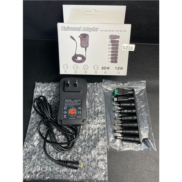 Universal Power Adapter/Laptop Charger Set - Various Size Adapters Included; 30W - Brand New