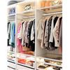 Image 2 : Adjustable Metal Closet Rod for Hanging Clothes - 17" to 69" Extendable Length, White - New