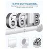 Image 6 : Adjustable Metal Closet Rod for Hanging Clothes - 17" to 69" Extendable Length, White - New