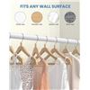 Image 2 : Adjustable Metal Closet Rod for Hanging Clothes - 17" to 69" Extendable Length, White - New