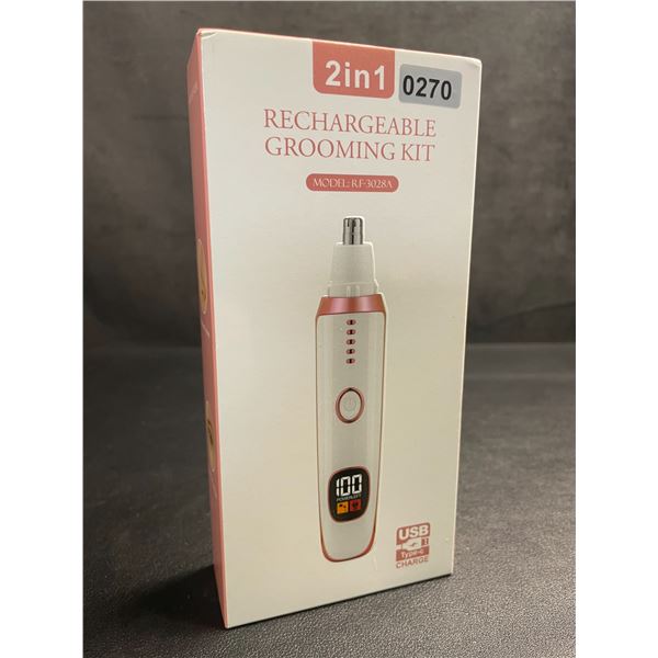 Rechargeable Electric Hair Trimmer Kit - Nose/Ear Precision Trimmer; LED Display - New Sealed