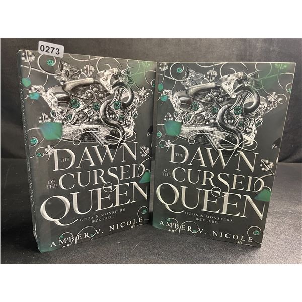 Lot of 2 "The Dawn of the Cursed Queen: Gods & Monsters" Paperback Books by Amber V. Nicole - New