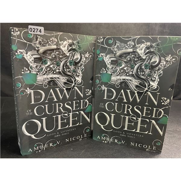 Lot of 2 "The Dawn of the Cursed Queen: Gods & Monsters" Paperback Books by Amber V. Nicole - New