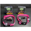 Image 1 : 2 Masbrill LED Light-Up Dog Collars - Rechargeable/Rainproof Super-Bright Design (Size S - Pink) New
