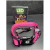 Image 2 : 2 Masbrill LED Light-Up Dog Collars - Rechargeable/Rainproof Super-Bright Design (Size S - Pink) New