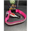 Image 3 : 2 Masbrill LED Light-Up Dog Collars - Rechargeable/Rainproof Super-Bright Design (Size S - Pink) New