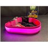 Image 4 : 2 Masbrill LED Light-Up Dog Collars - Rechargeable/Rainproof Super-Bright Design (Size S - Pink) New