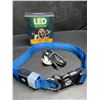 Image 2 : 2 Masbrill LED Light-Up Dog Collars - Rechargeable/Rainproof Super-Bright Design (Size M - Blue) New