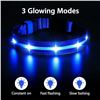 Image 6 : 2 Masbrill LED Light-Up Dog Collars - Rechargeable/Rainproof Super-Bright Design (Size M - Blue) New
