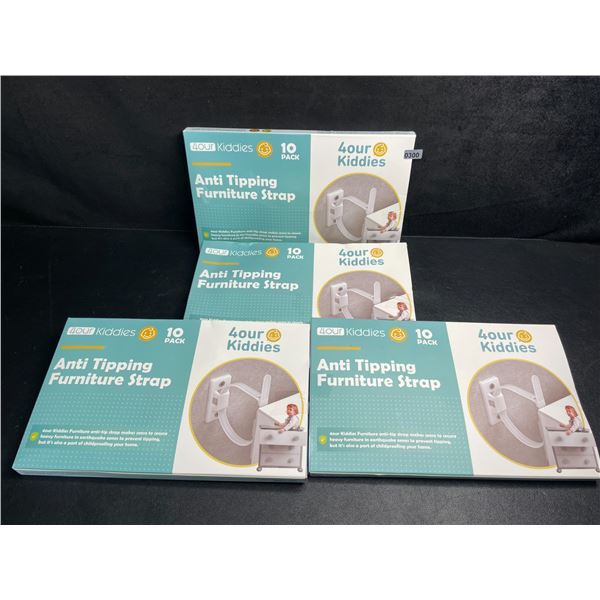4 Boxes (10PCS Each) Anti-Tipping Furniture Straps/Safety Straps for Toddlers/Pets - New