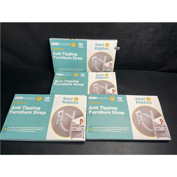 4 Boxes (10PCS Each) Anti-Tipping Furniture Straps/Safety Straps for Toddlers/Pets - New