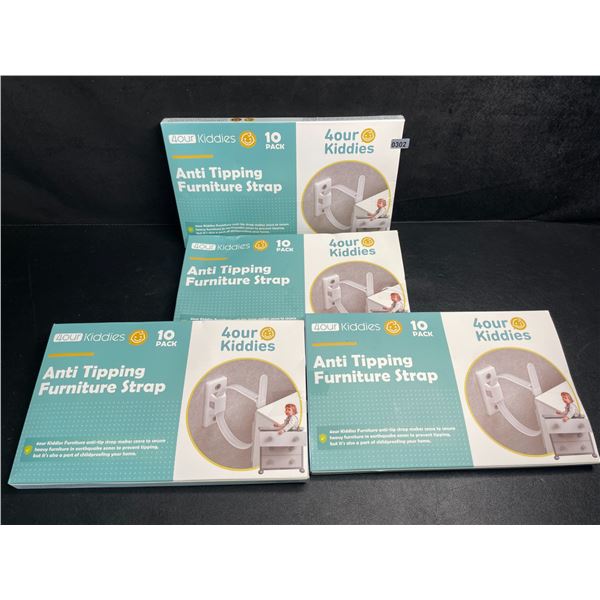4 Boxes (10PCS Each) Anti-Tipping Furniture Straps/Safety Straps for Toddlers/Pets - New