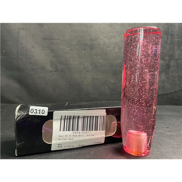 5.9" Pink Glitter Acrylic Manual Gear Shift Knob - Universal Fit; For Car Interior - New