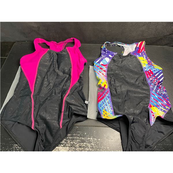 Lot of 2 One-Piece Bathing Suits for Girls (Fits 9-10yrs) - Brand New