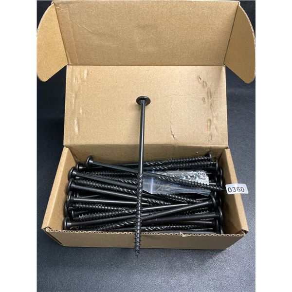 50PC Box of 6" #14 Heavy-Duty Outdoor Deck Screws - Star Drive with Included Star Bit - New!