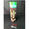 Image 4 : Minecraft Multi-Color Light-Up Wall Torch Lamp - USB-Rechargeable; Multi-Color Effects - New