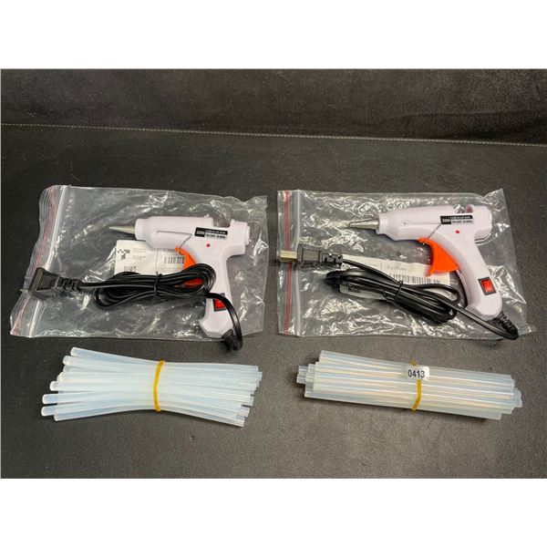 2 Mini Hot Glue Guns (20W) White Glue Guns with Glue Sticks - Multi-Purpose; Great for DIY/Crafts