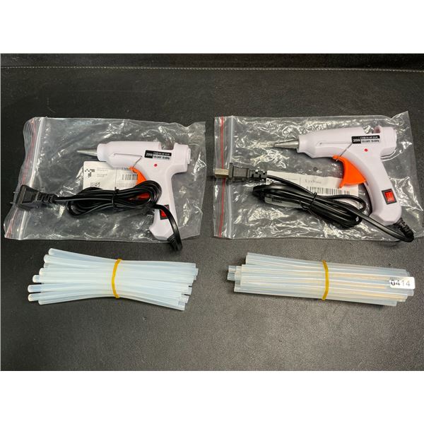 2 Mini Hot Glue Guns (20W) White Glue Guns with Glue Sticks - Multi-Purpose; Great for DIY/Crafts