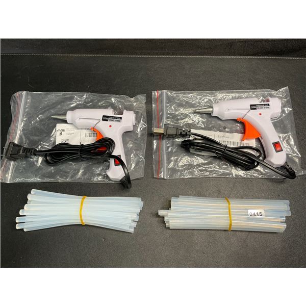 2 Mini Hot Glue Guns (20W) White Glue Guns with Glue Sticks - Multi-Purpose; Great for DIY/Crafts