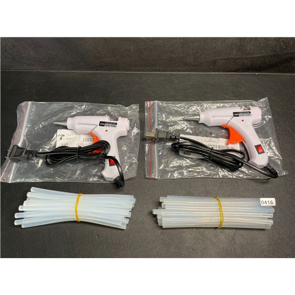 2 Mini Hot Glue Guns (20W) White Glue Guns with Glue Sticks - Multi-Purpose; Great for DIY/Crafts