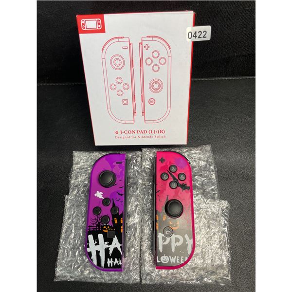 1 Set of L+R Joycon Controllers for Nintendo Switch (Halloween Purple/Pink Aftermarket Design) New