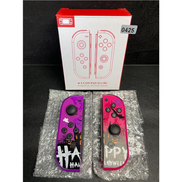 1 Set of L+R Joycon Controllers for Nintendo Switch (Halloween Purple/Pink Aftermarket Design) New