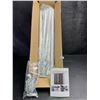 Image 7 : 2-Pack Box of White Metal Curtain Rods with Brackets/Screws (Adjustable 28"-66" Length) New!