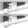 Image 1 : 2-Pack Box of White Metal Curtain Rods with Brackets/Screws (Adjustable 28"-66" Length) New!