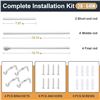 Image 2 : 2-Pack Box of White Metal Curtain Rods with Brackets/Screws (Adjustable 28"-66" Length) New!