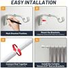 Image 3 : 2-Pack Box of White Metal Curtain Rods with Brackets/Screws (Adjustable 28"-66" Length) New!
