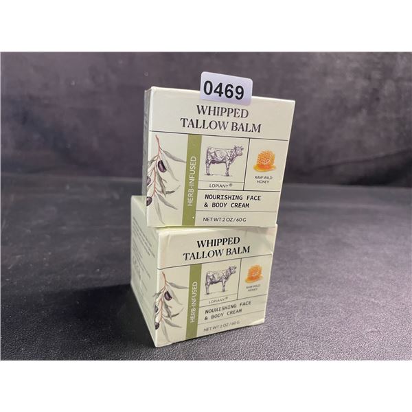 2 Boxes of Herb-Infused Whipped Tallow Balm (60g) Nourishing Face & Body Creams - New Sealed