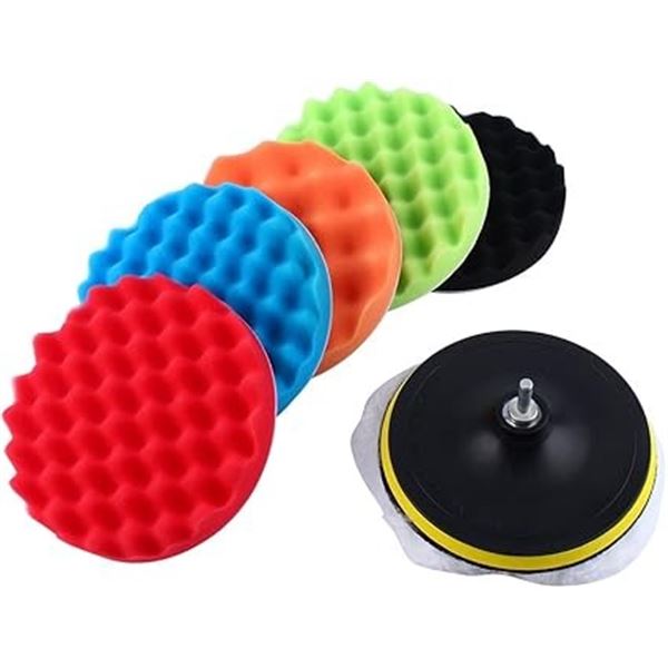 7PCS 7" Car Detailing/Polishing Sponges/Buffer Sponges for Professional Waxing/Detailing - New