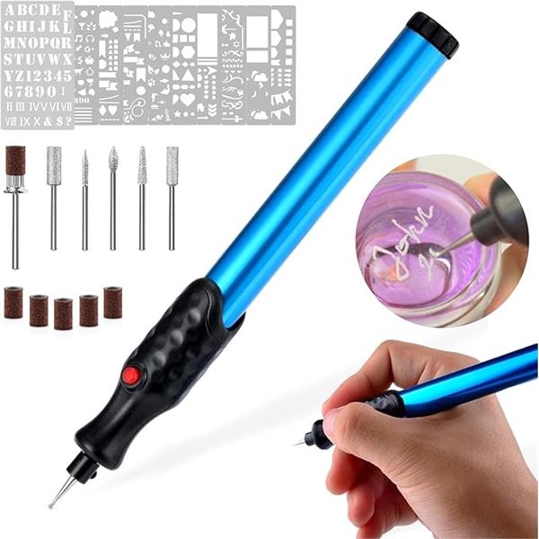 The Original Easy-Etcher Engraver Pen Complete Tool Kit with Stencils - for DIY/Crafts - New