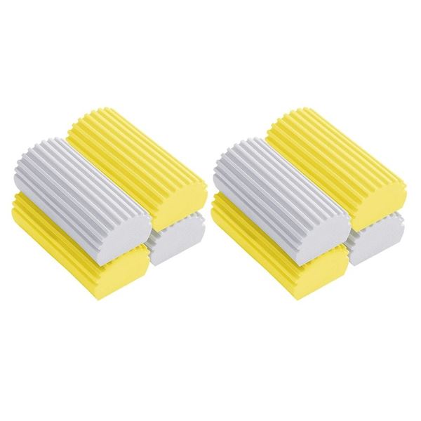 8PCS Dual-Sided Magic Damp Clean Duster Sponges; Great for Dust/Crevices/Baseboards/Vents - New