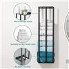 Image 3 : 31" Wall-Mounted Towel Storage Rack - Sturdy Metal Shelf for Rolled Towels w/ 3 Vertical Bars - New