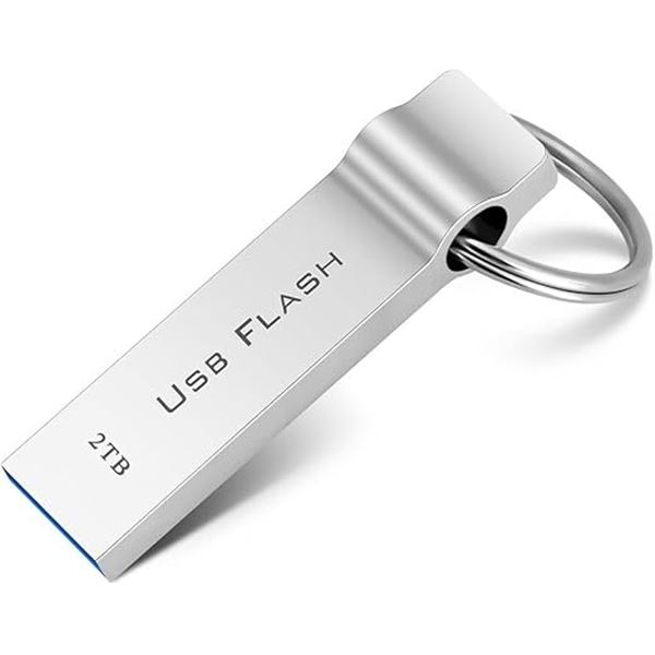 2TB USB Flash Drive/Storage Stick with Keychain - High-Speed USB Flash Drive/Thumb Drive - New